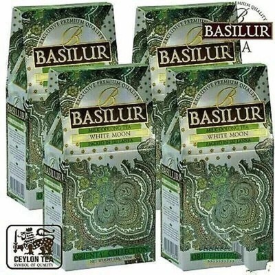 White Moon Ceylon Tea Loose Leaf 4 X 100g Basilur Tea milky Oolong green tea