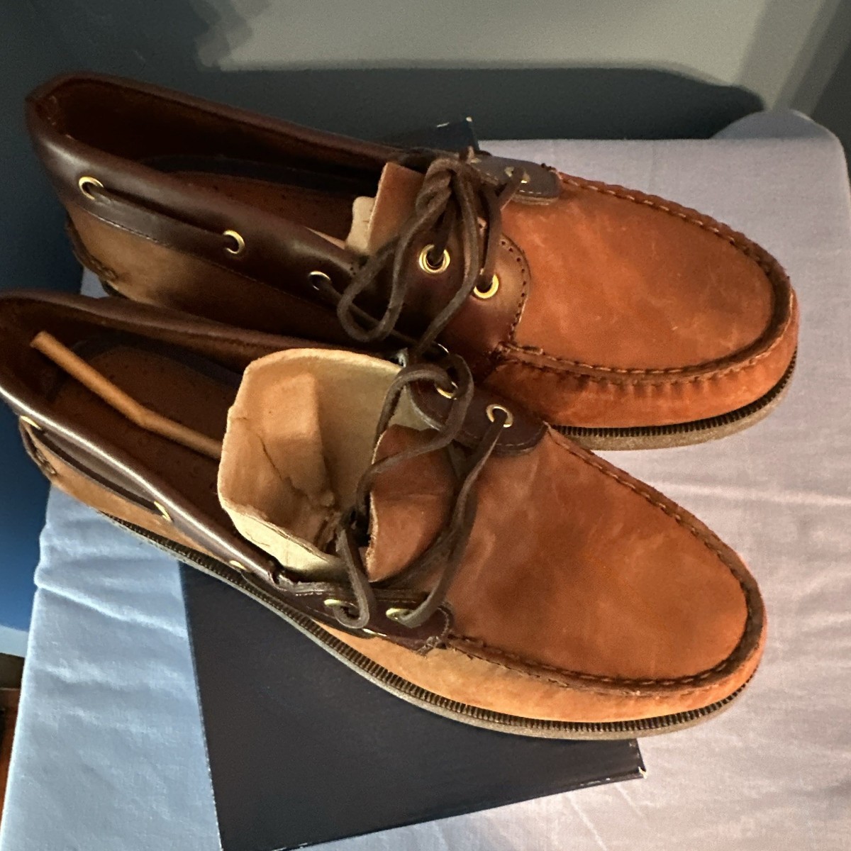 Sperry Men's Brown Leather Boat Shoe, Size 9.5 XW (UK 8.5 / EU 42.5) View 3