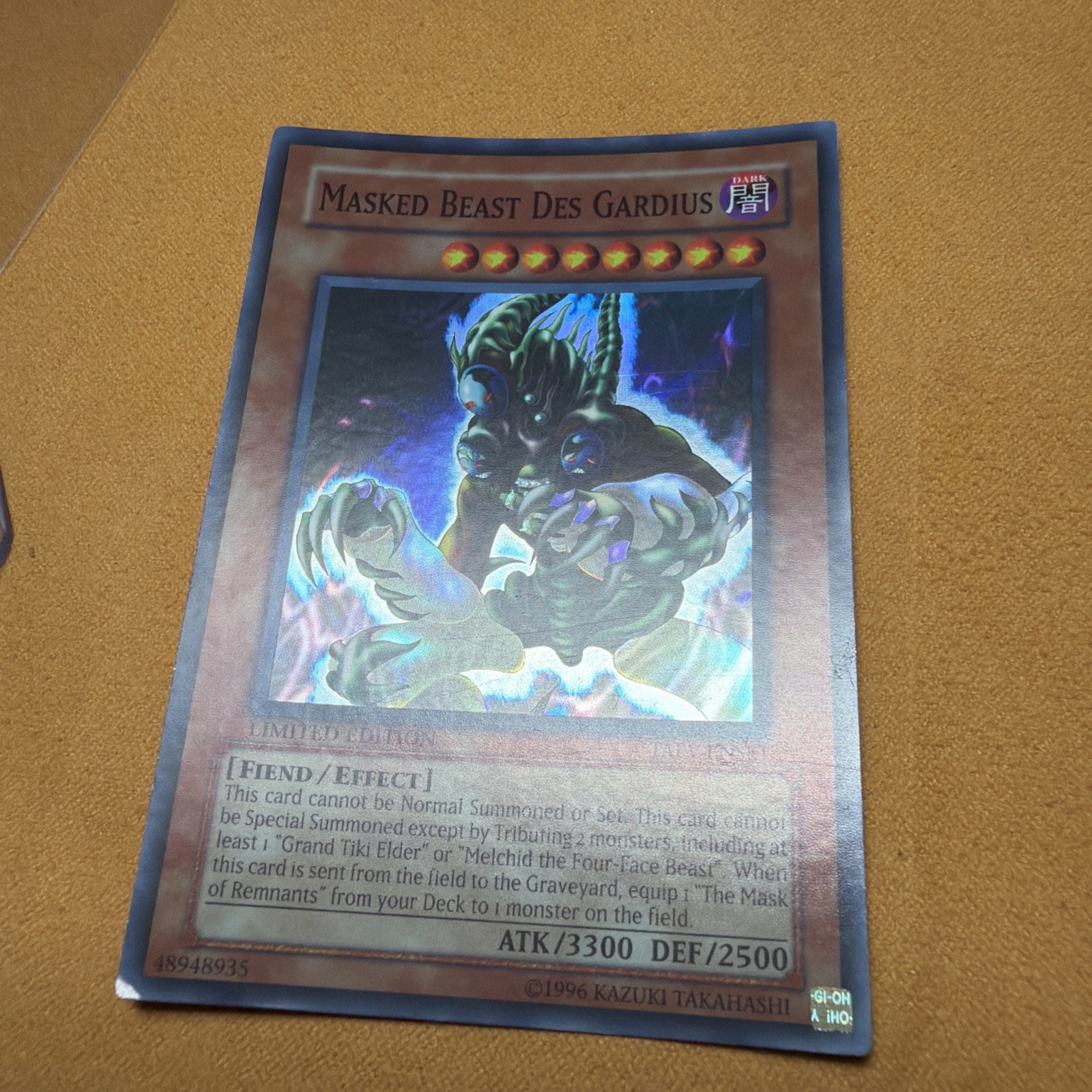 Masked Beast Des Gardius TAEV-ENSE1 YuGiOh Tactical Evolution trading card — raw and PSA graded price guide
