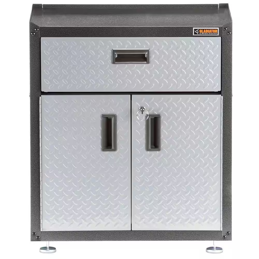 Ing Garage Cabinet In Silver Tread (28 In. W X