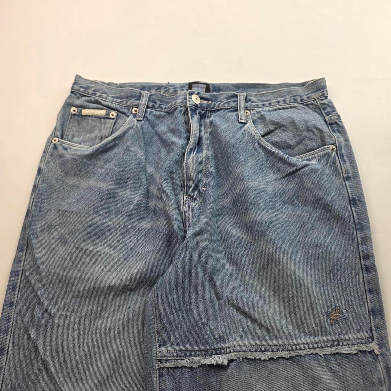 (1520) 2000s Y2K Enyce Blue Loose Skater Hiphop Denim Jeans W34 L32 image 5