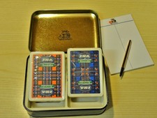 CARTE DA GIOCO MODIANO INA Assitalia Poker 2 mazzi nuovi in cofanetto metallico
