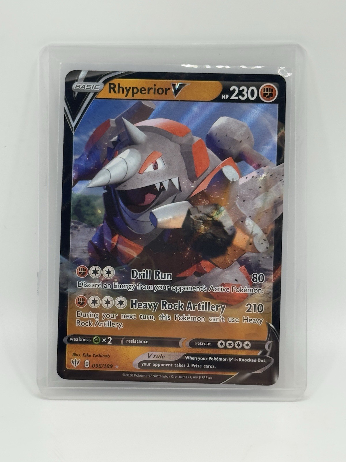 Pokemon Rhyperior V 095/189 Darkness Ablaze Ultra Rare Holo NM/M