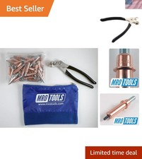 Cleco Fasteners Kit with Pliers: 50 1/8'' Copper Steel Solutions for Repairs