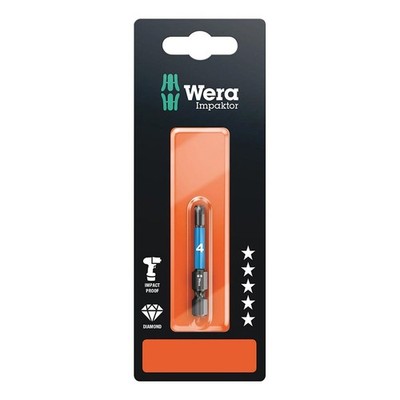 Wera 840/4 IMP DC Impactor Bits SB - Hex-Plus 4.0 x 50mm 05073944001