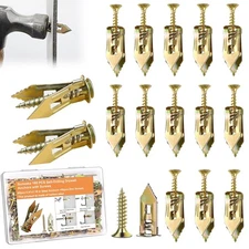 160PCS Self-Drilling Drywall Anchors & Screws – No Drill Needed, 66LB Hold