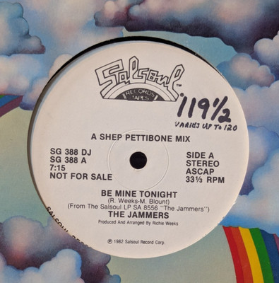 The Jammers ~ Be Mine Tonight 1982 Salsoul PROMO 12'' Vinyl VG++ Disco Boogie