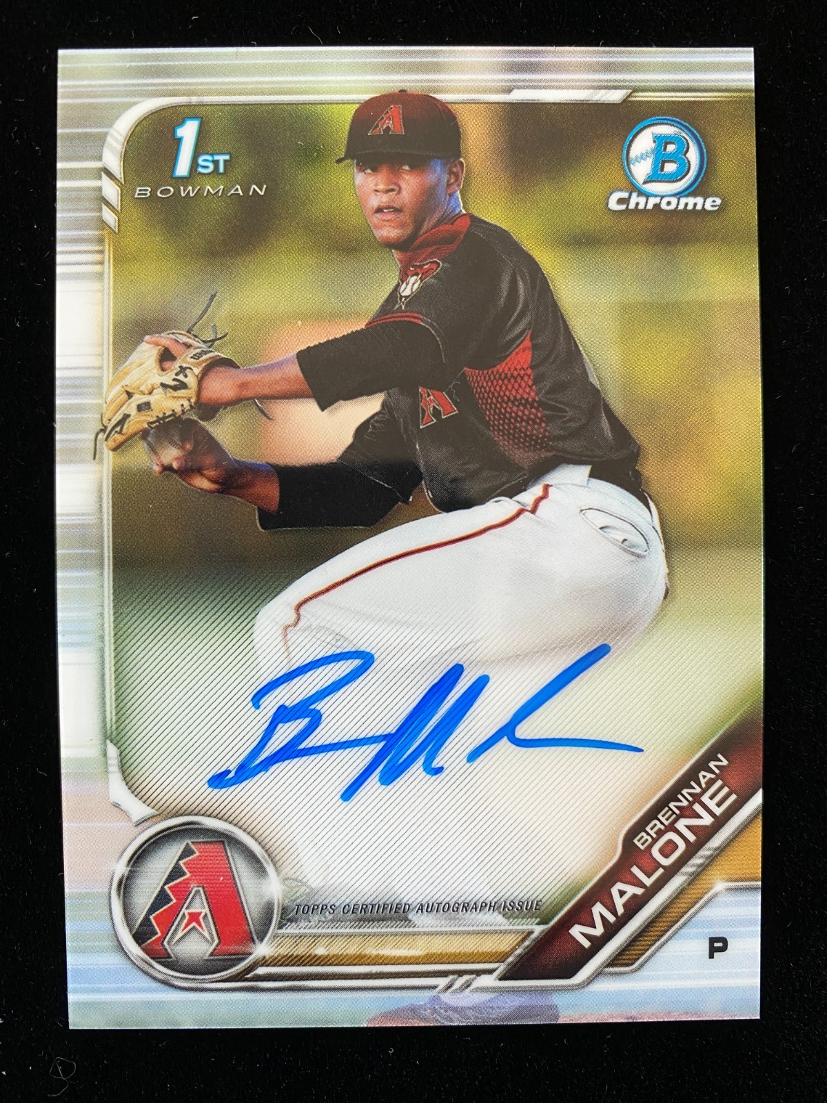 2019 Bowman Chrome Draft BRENNAN MALONE 1st Rookie AUTO #CDA-BM Pirates RC SP