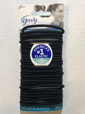 Goody Ouchless Elastics 30pc Little Black Dress No Metal with SmartStretch Core