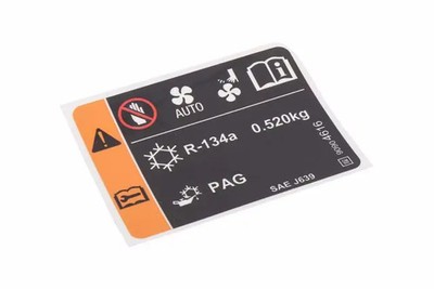 Genuine GM Air Conditioning Refrigerant and Fan Blade Warning Label ...