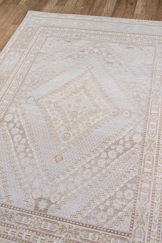 Alfombras rectangulares Momeni Isabella 4' X 6' con acabado gris ISABEISA-7GRY4060 Foto 2 de 4