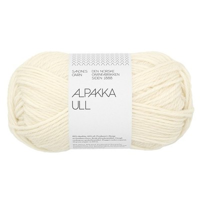 ALPAKKA ULL von SANDNES GARN - NATURAL WHITE (1012) - 50 g / ca. 100 m Wolle
