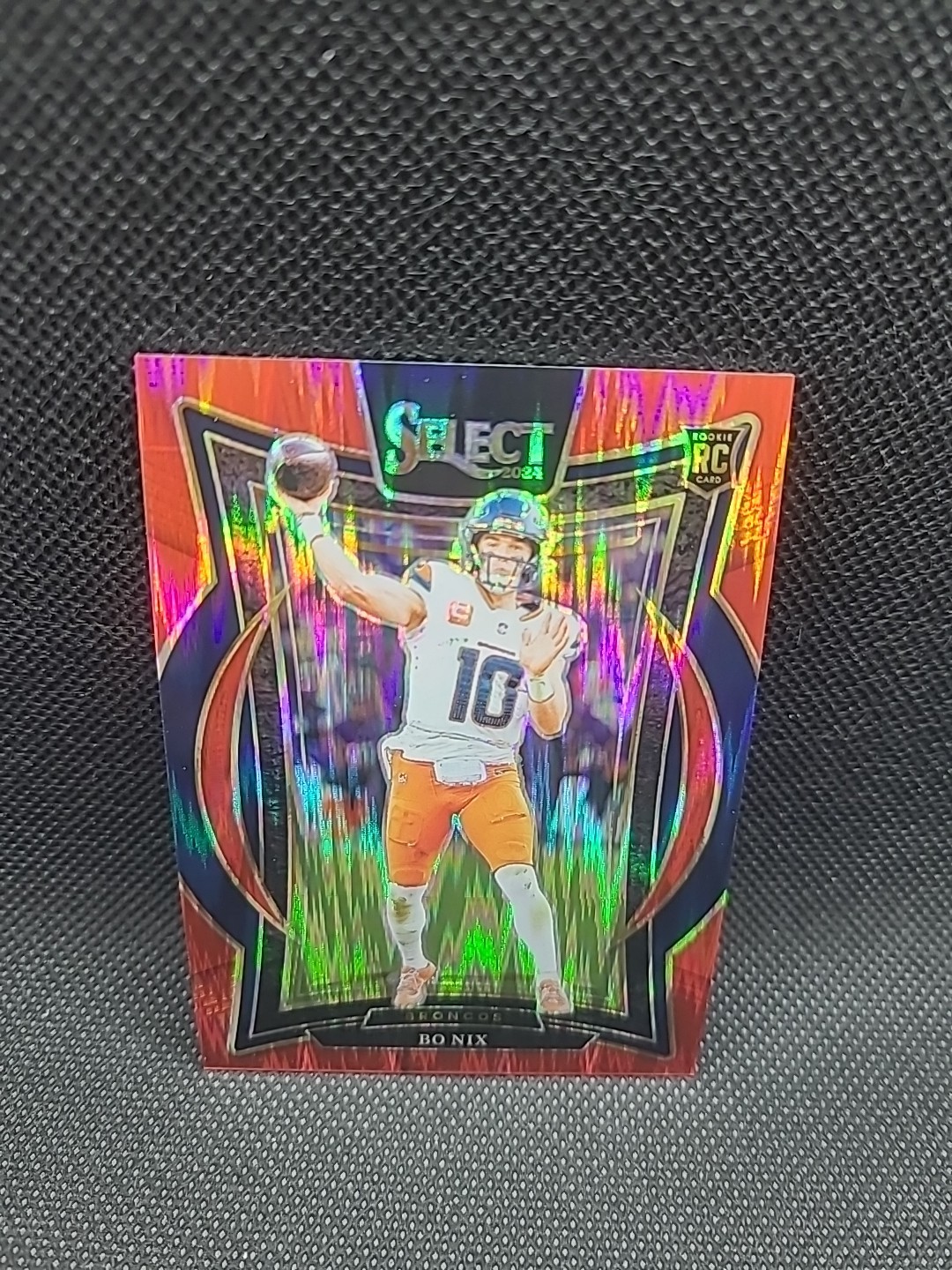 2024 Panini Select - Concourse Bo Nix #30 Red Shock Prizm /249 (RC) - Broncos
