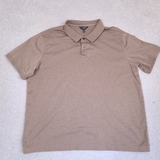 Banana Republic Polo Shirt Mens XXL Tall Brown Slim Fit Luxe Touch Performance