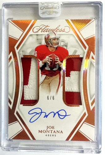 JOE MONTANA-2024 Flawless (#6/6) DUAL 2-COLOR NAMEPLATE PATCH/JERSEY/AUTO - 1/1