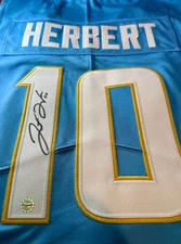JUSTIN HERBERT Signed NFL ON FIELD Jersey LG  CHARGERS  w/COA (CP) + FREE SHIP!