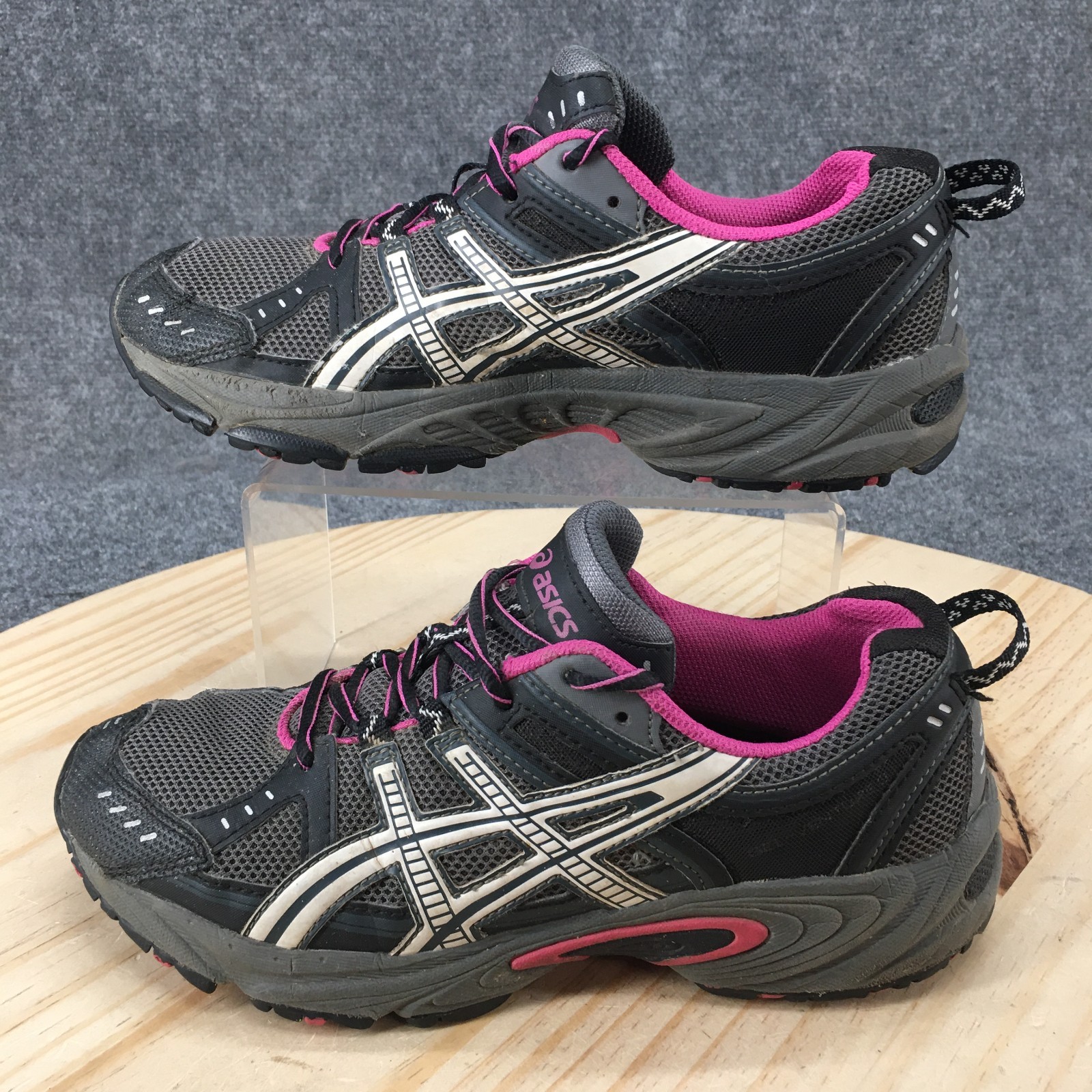 Asics Shoes Womens 8.5 Gray Running Trail Athletic Performance Outdoor Grip thumbnail 2