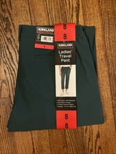 Kirkland Signature Ladies Travel Pants, Size 8 - Green NWT