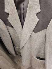 VintageTregosWesternBlazerMensXLWesternRockabillySportsLeather100 Wool MadeUSA.