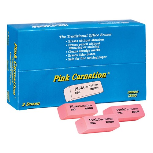 Dixon Pink Carnation Block Radierer Pink Bulk (DIX38920) - Bild 1 von 1
