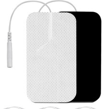 WIRED RECTANGULAR CLOTH 2X4'' ELECTRODES 8 FOR TENS DIGITAL MASSAGER