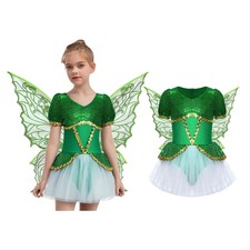 Girls Outfit Princess Costume Short Sleeve Set Flower Fairy Halloween Pageant