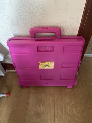 Faltbarer Kofferraumwagen Trolley Rollen Einkaufskiste mit Aufbewahrungsbox