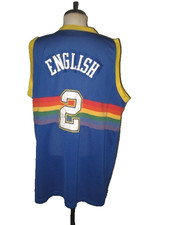 Vintage Men’s M&N DENVER NUGGETS ALEX ENGLISH 1987-88 Hardwood Jersey sz 54 +2