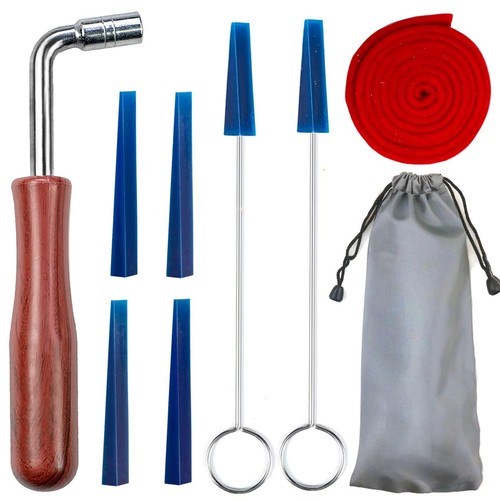 Piano Tuning Kit Professional Piano Tuning Wrench Hammer Rubber Mutes Set 8 Pcs