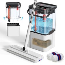 Mop and Bucket Set, 2026 Upgraded Flat Mop and Bucket System with 2 Pads, Mop...