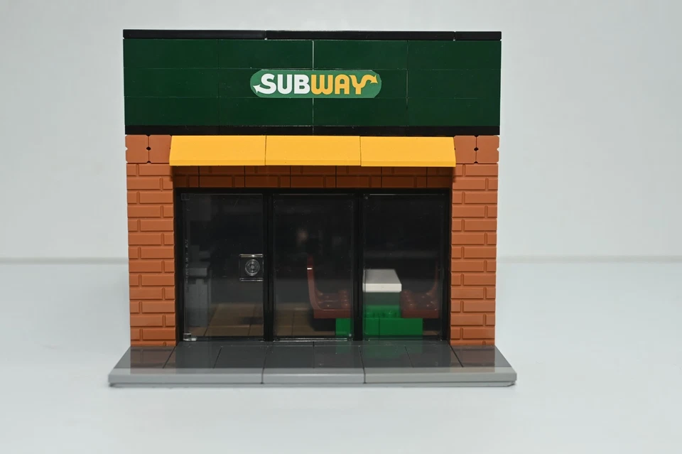 Sub Restaurant Modular City Custom MOC Modelo compatível com tijolos LEGO® - Imagem 2 de 4