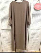 Womens Plain Simple Abaya Islamic Burkha Kaftan Maxi Dress