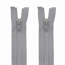 2PCS #5 5 Inch Separating Jacket Zippers Resin Zipper Molded Plastic Zippers ...