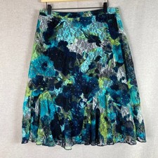 Vintage Womens Y2K Lace Skirt Size Medium Forest Fairy Grunge Whimsigoth Ruffle