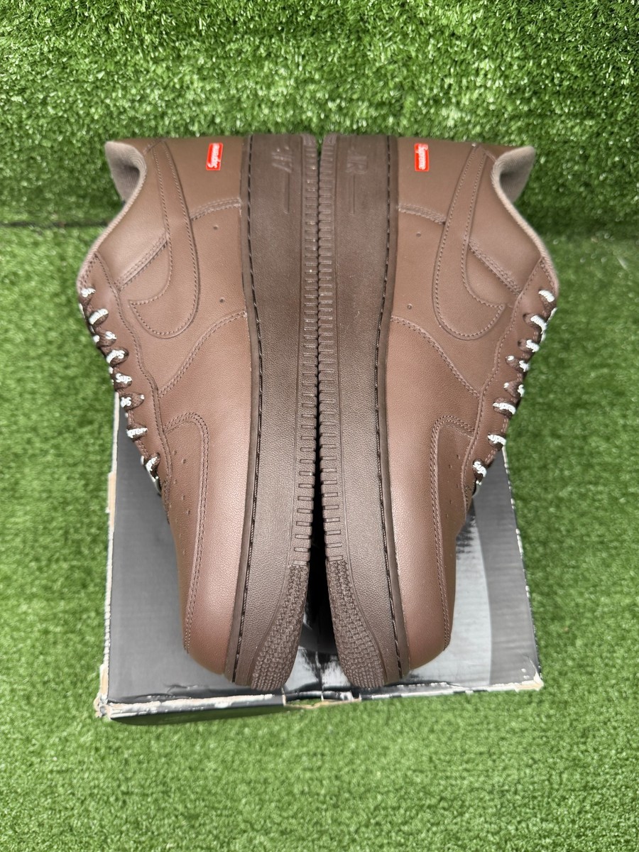 Size 12 - Nike Supreme x Air Force 1 Low Box Logo - Baroque Brown