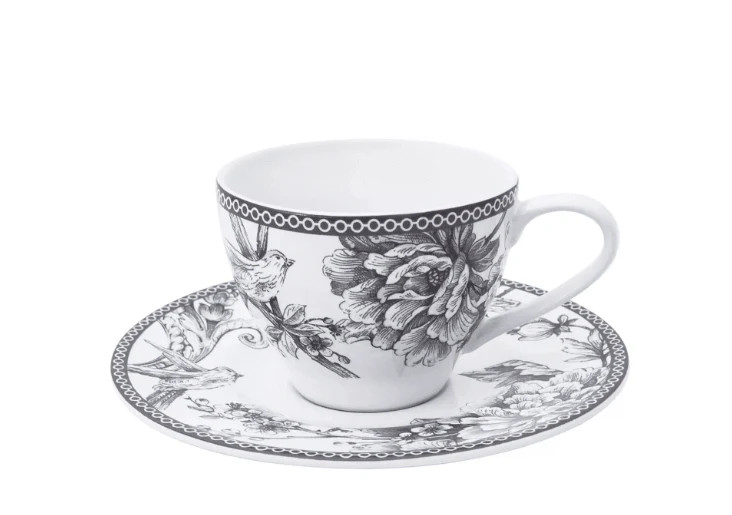 Tasses avec soucoupe MAYFAIR en porcelaine H&H pour des cafés raffinés