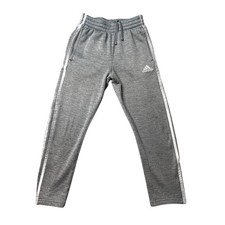 Adidas Sweatpants Kids Size S 8 Gray AK5918 Regular Fit Joggers 3-Stripe Fleece