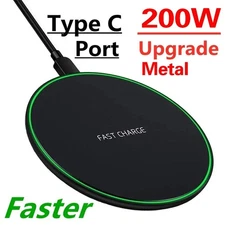 NEW 200W Fast Wireless Charge Mat Charging Pad For Apple iPhone 11 to 15 Pro Max
