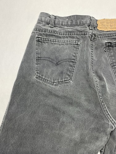 VTG 80s Levis 550 Black Charcoal Wash Jeans 36x34 (34x34) Made USA Grunge Loose - Picture 11 of 19