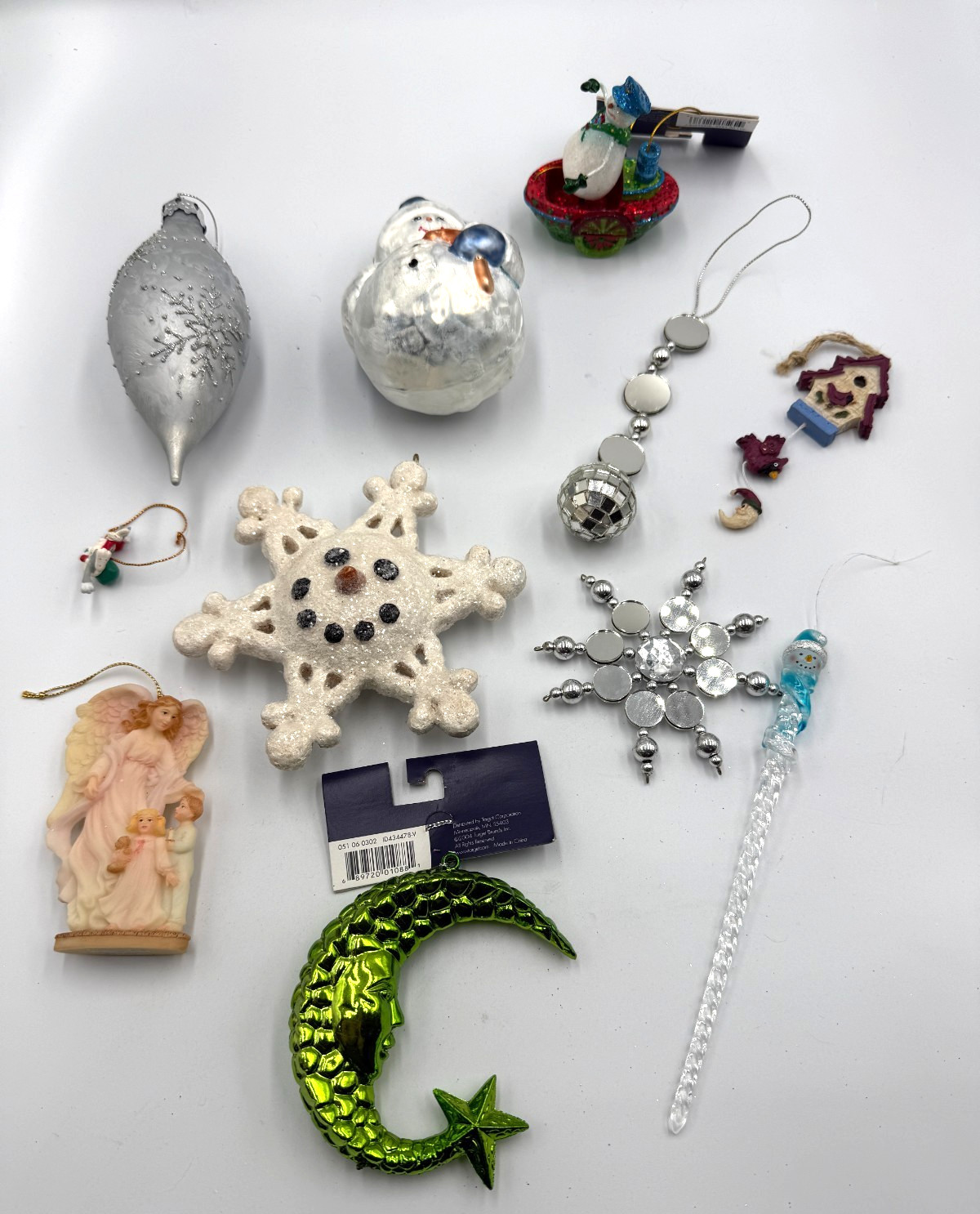 10 Christmas Tree Ornaments Bundle Mixed Lot Assorted Vintage