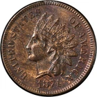 1874 Indian Cent Nice AU/BU Decent Eye Appeal Nice Strike