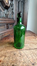 Vintage Little Green Glass Bottle 7" Inches Tall Perfect Condition