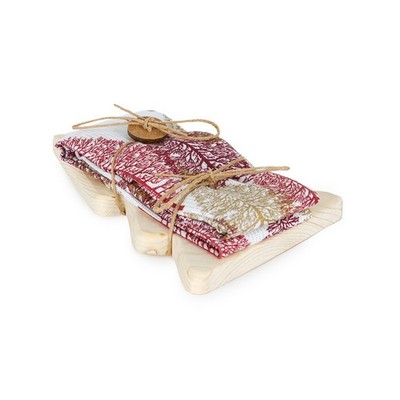 Snowpine Weihnachtstuch mit Holzbaum AC129 