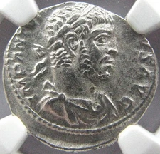 NGC XF, Elagabalus, 218-222 AD, AR Denarius,