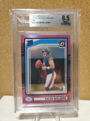 2024 Panini Donruss - Rated Rookie Caleb Williams Optic Preview Pink Prizm (RC)