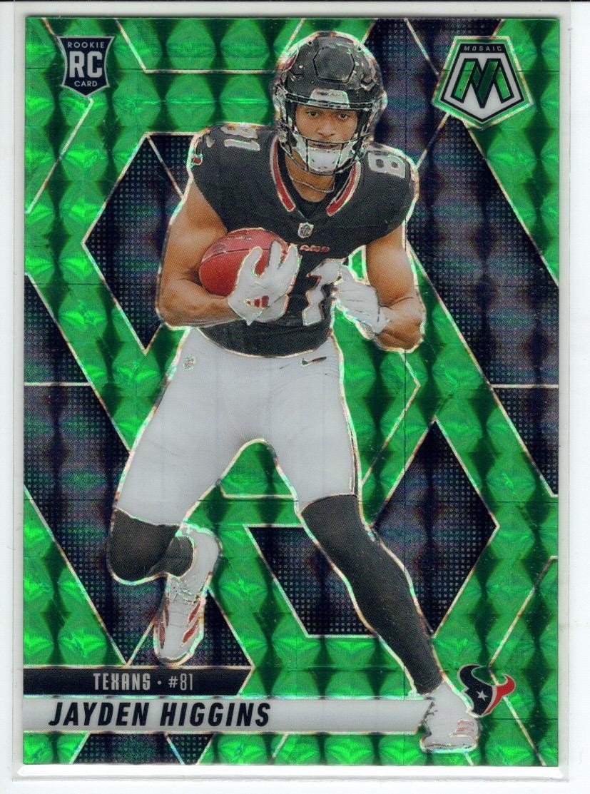 2025 Panini Mosaic #346 Jayden Higgins Mosaic Green