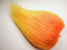 Troll Doll Wig Replacement Hair Icelandic Mohair 4 x 4" Lemon-Orange OOAK 111