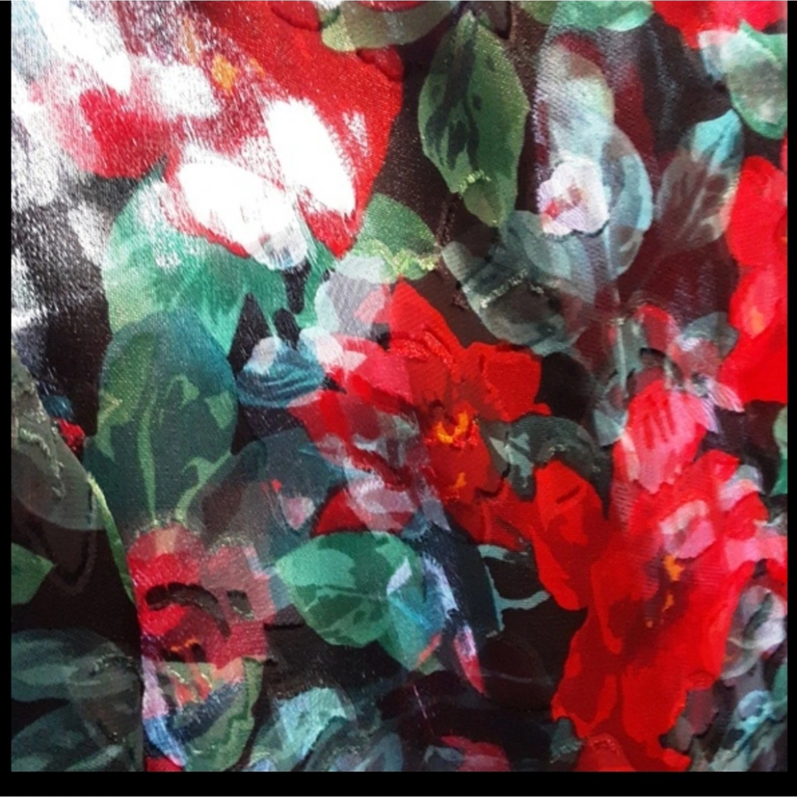 UNDERCOVER Abito Pigiama Victoria's Secret Anni 90 Floreale Burnout Trasparente Rosso Verde Camicia da Notte M