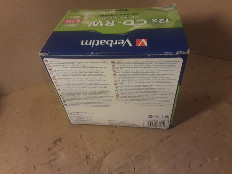 Verbatim CD-RW 80MIN / 700MB Rewritable Blank 8 -12x CDRW Disc,10 PACK - Image 4 of 4