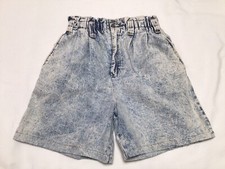 Vintage Acid Wash Mom Shorts Sz 7/8 Paper Bag Waist Palmettos